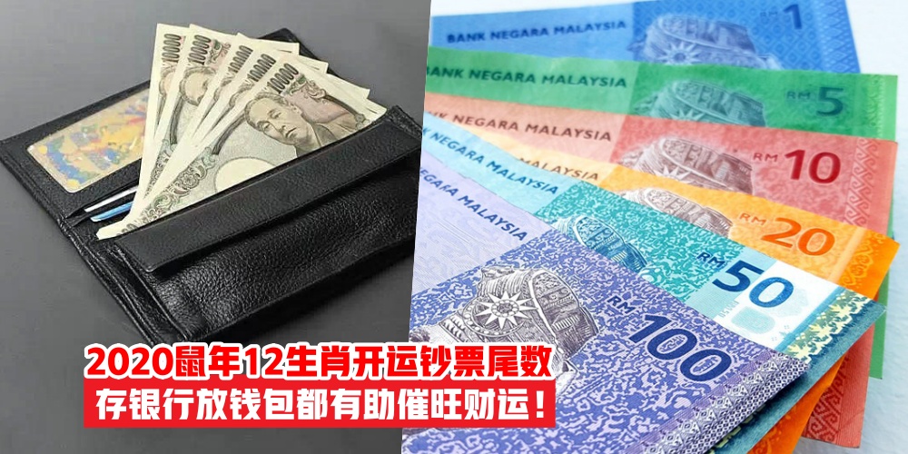 【财运滚滚来】2020鼠年12生肖开运钞票尾数 · 存银行放钱包都有助催旺财运！